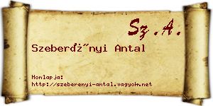Szeberényi Antal névjegykártya
