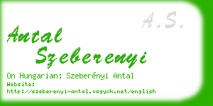 antal szeberenyi business card