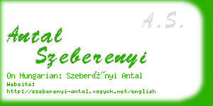 antal szeberenyi business card